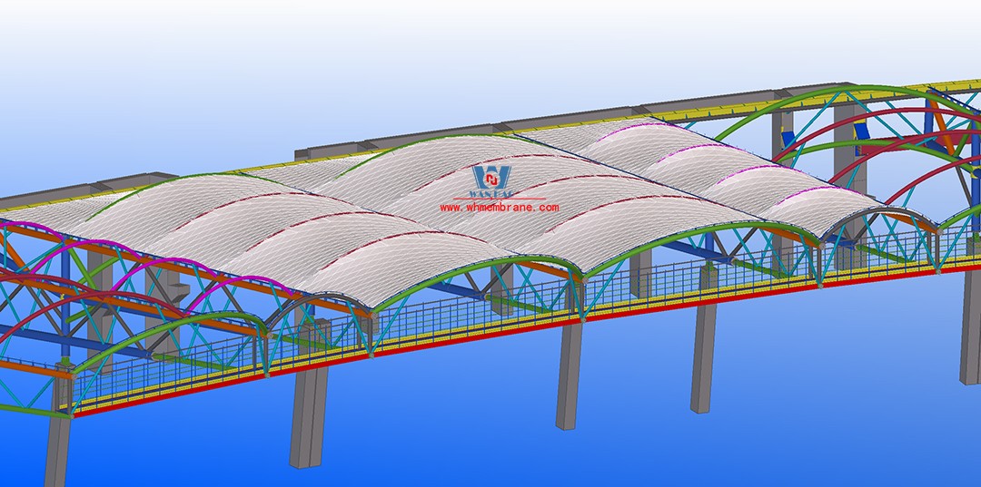 Africa Cup Kenya Stadium PTFE steel membrane structure roofing project