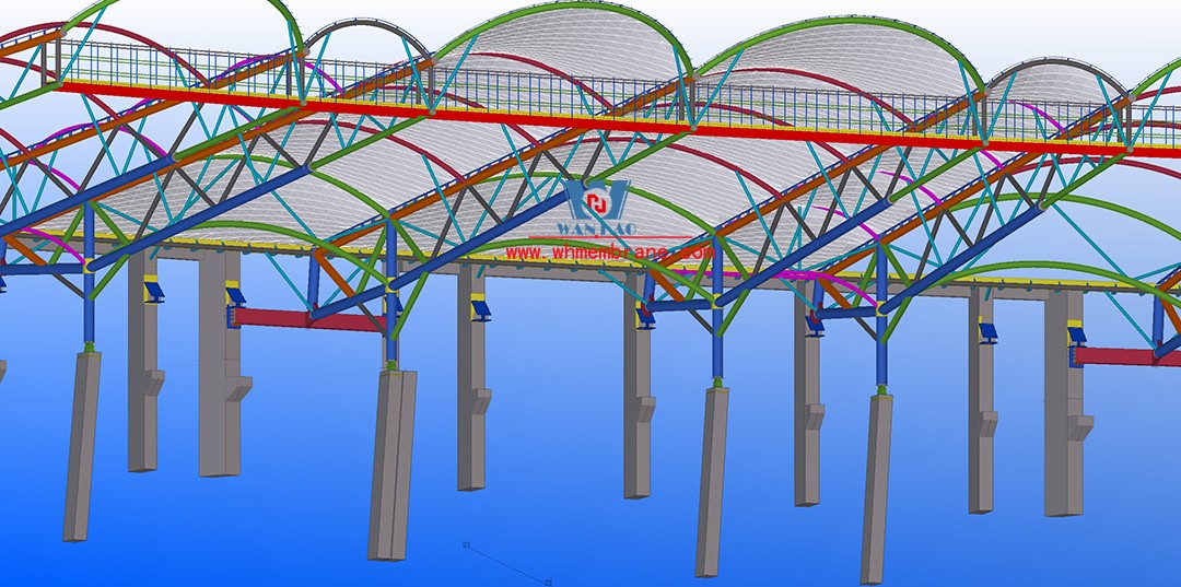 Africa Cup Kenya Stadium PTFE steel membrane structure roofing project