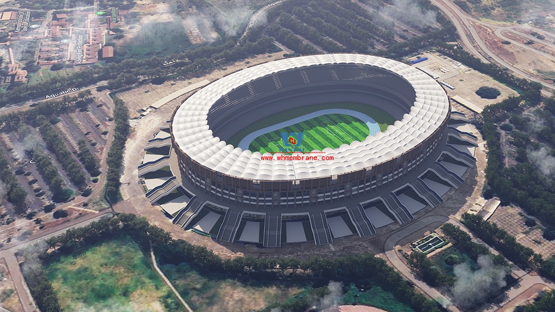 Africa Cup Kenya Stadium PTFE steel membrane structure roofing project