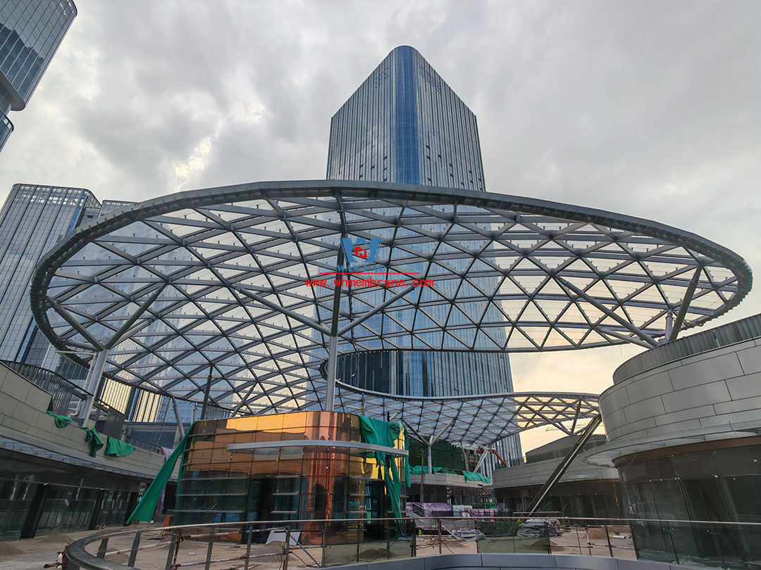 Shaoxing Huafa financial vitality city ETFE membrane structure