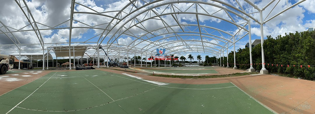 Australian Hope Island tennis center steel structure