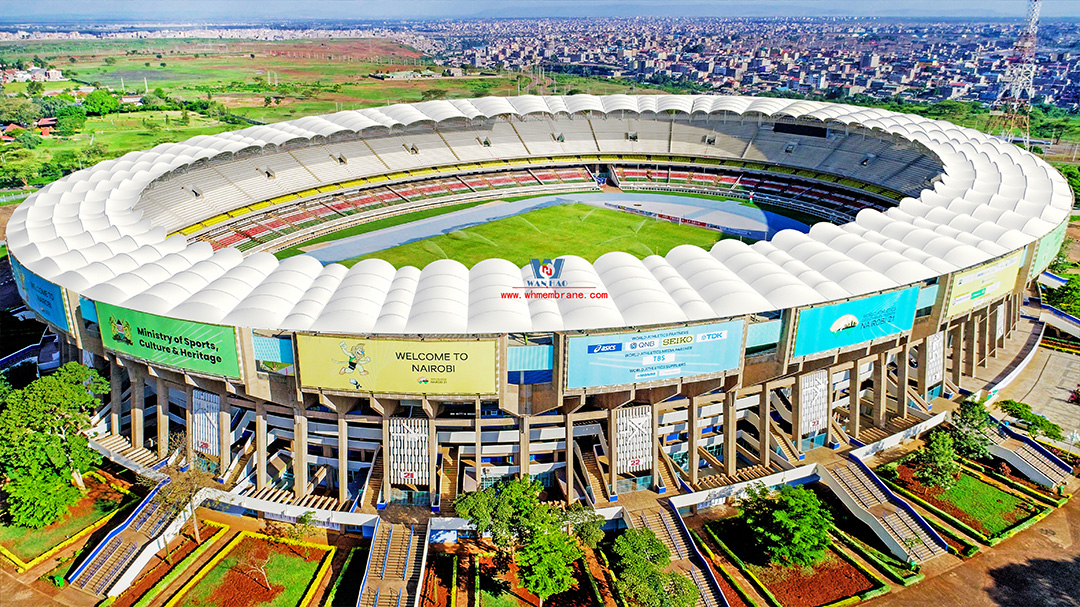 Kenya (Africa Cup) football stadium PTFE steel membrane structure roof hot construction Kenya (Africa Cup) football stadium PTFE steel membrane structure roof hot construction
