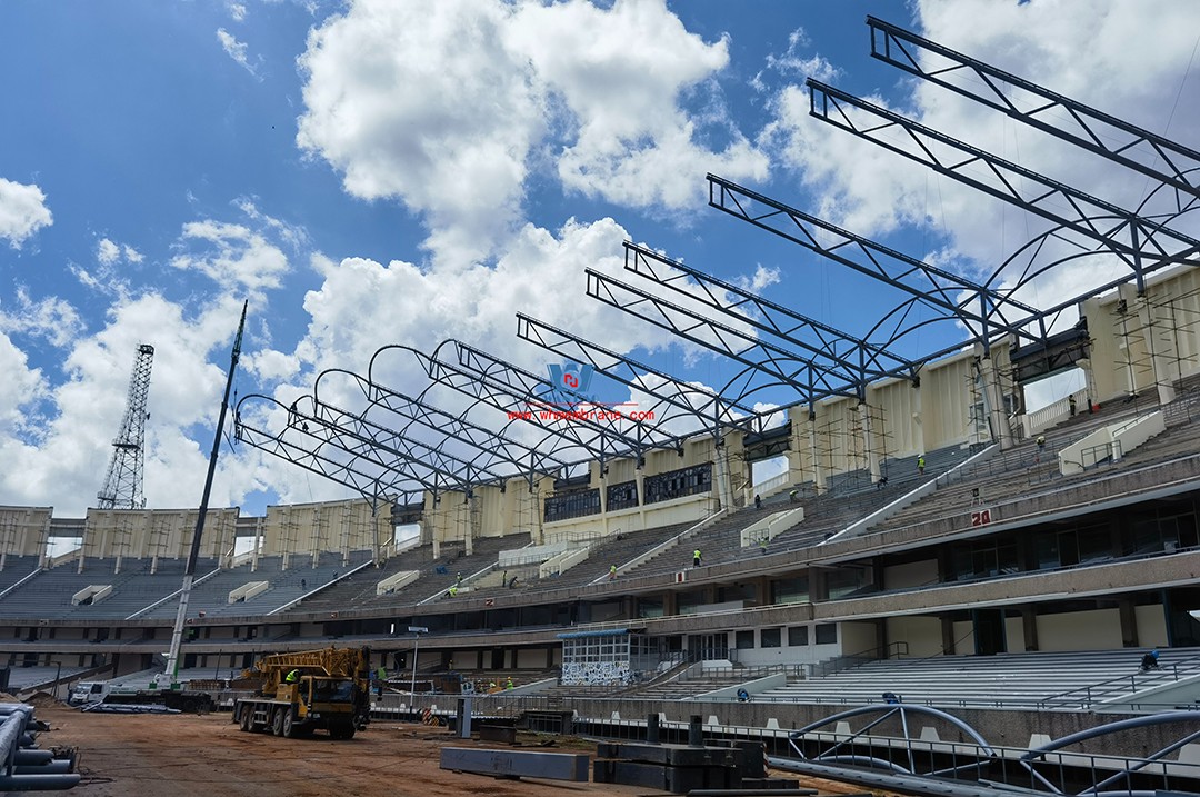 Kenya (Africa Cup) football stadium PTFE steel membrane structure roof hot construction Kenya (Africa Cup) football stadium PTFE steel membrane structure roof hot construction