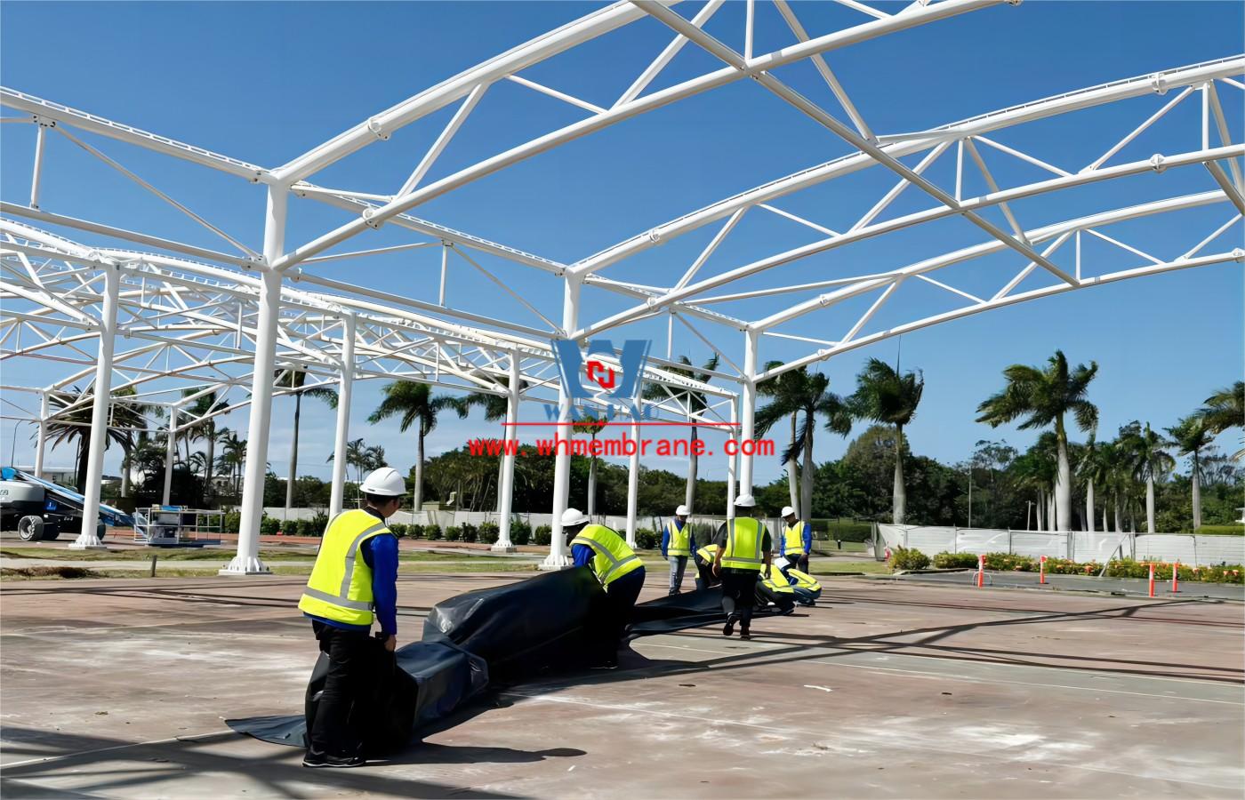 PTFE Membrane Tension Structure Tennis Court Canopy for Australia Hope Island