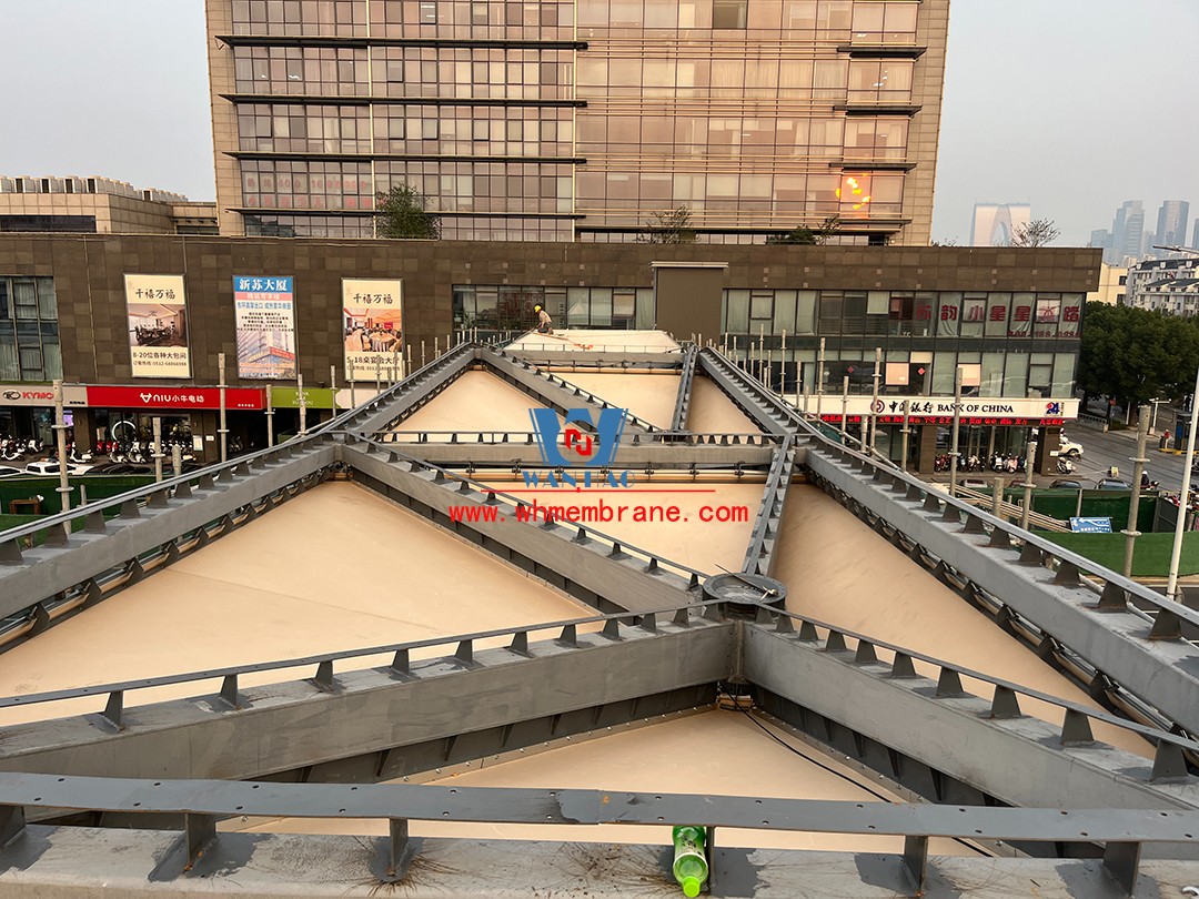 ptfe membrane structure of Suzhou East Ring Road pedestrian bridge