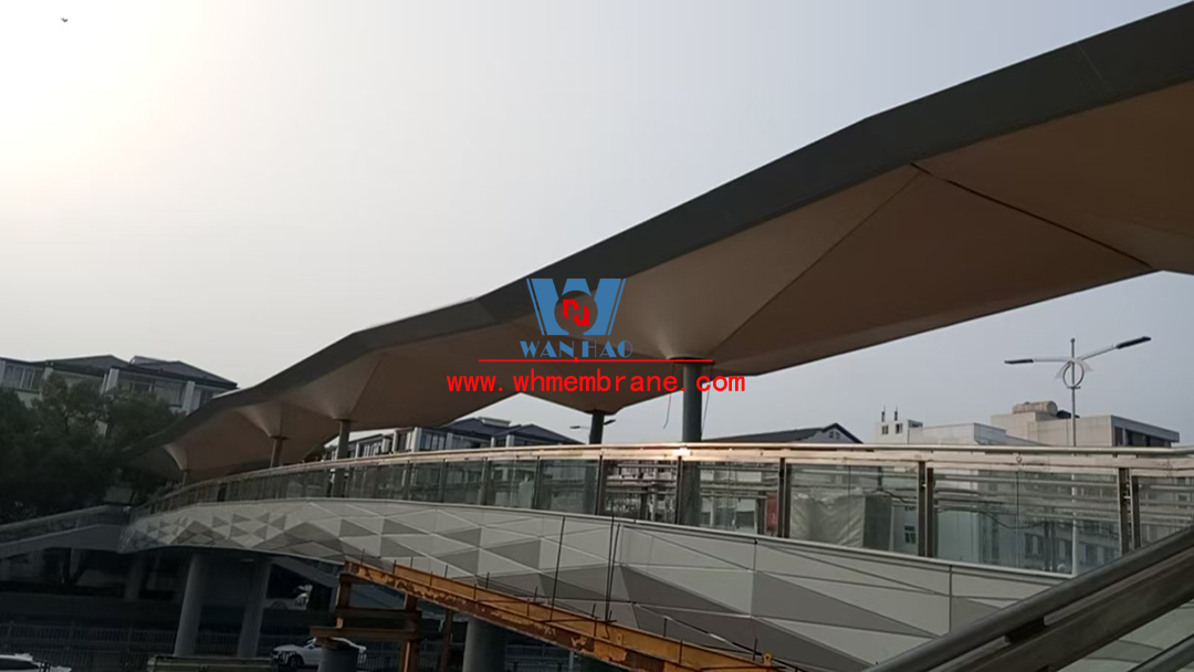 ptfe membrane structure of Suzhou East Ring Road pedestrian bridge