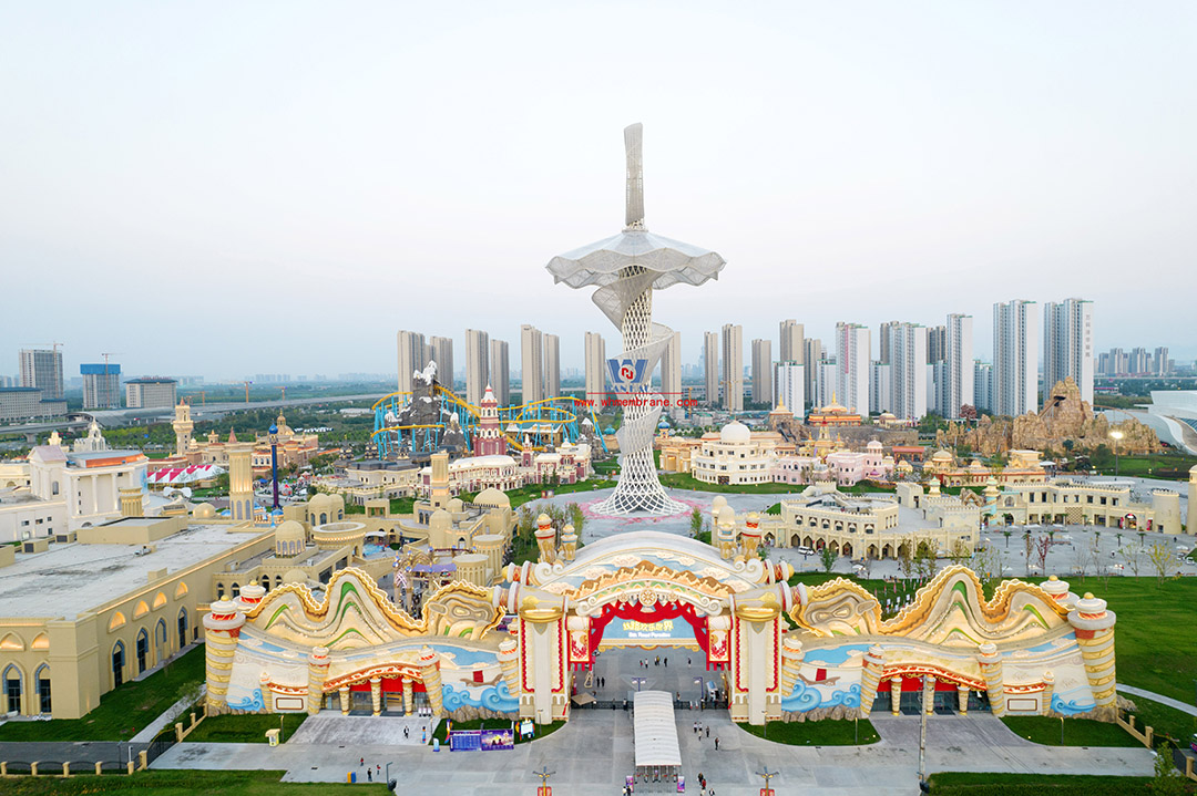 ETFE membrane structure landmark tower - in the name of love, light up the happy world of Silk Road