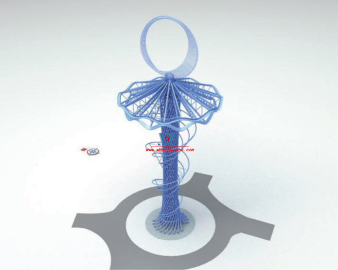 ETFE membrane structure landmark tower - in the name of love, light up the happy world of Silk Road