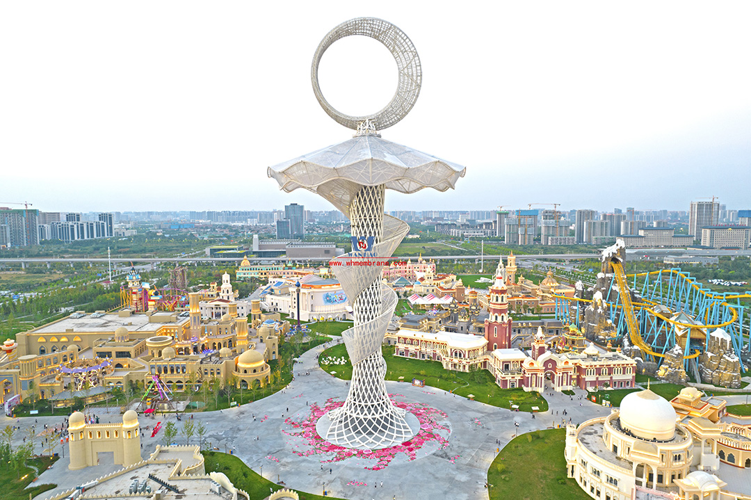 ETFE membrane structure landmark tower - in the name of love, light up the happy world of Silk Road