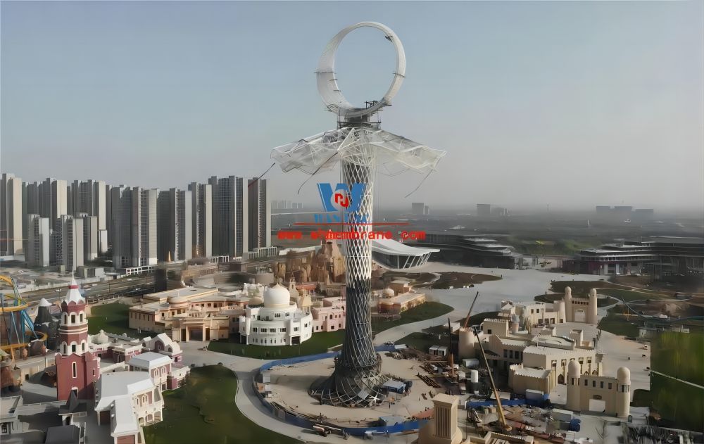 Xi'an Silk Road Tower ETFE Cable Membrane Structure Landscape
