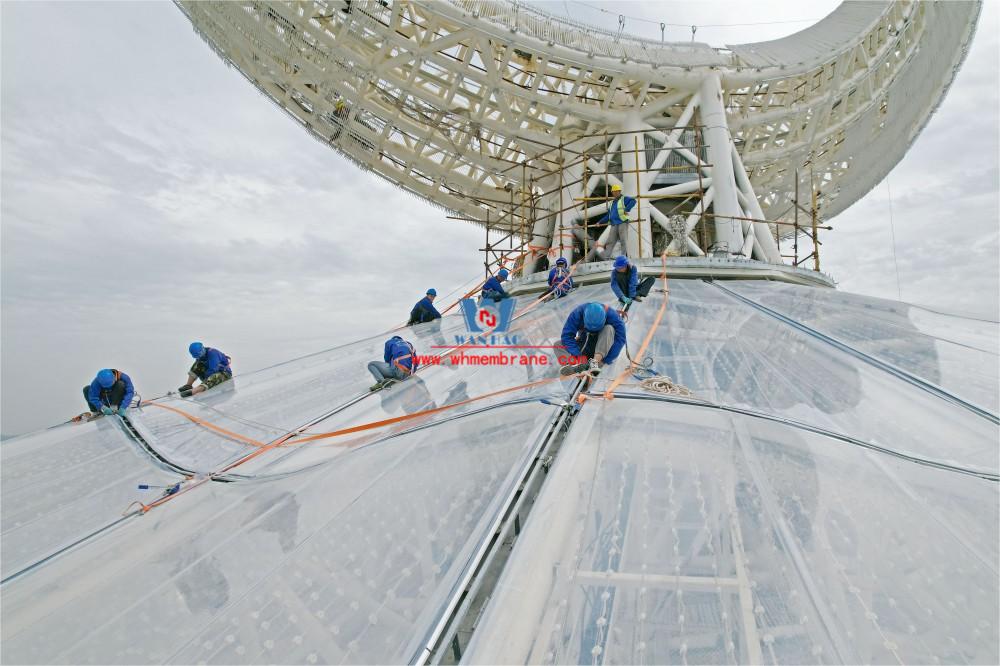 Xi'an Silk Road Tower ETFE Cable Membrane Structure Landscape