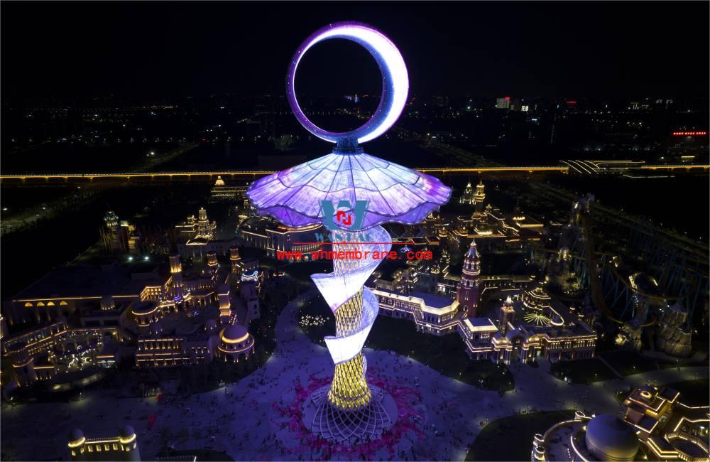 Xi'an Silk Road Tower ETFE Cable Membrane Structure Landscape