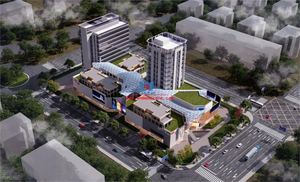 Jiaxing Changli'an Commercial Centre ETFE Tension Structure Membrane Air Cushion Roofing Jiaxing Changli'an Commercial Centre ETFE Tension Structure Membrane Air Cushion Roofing