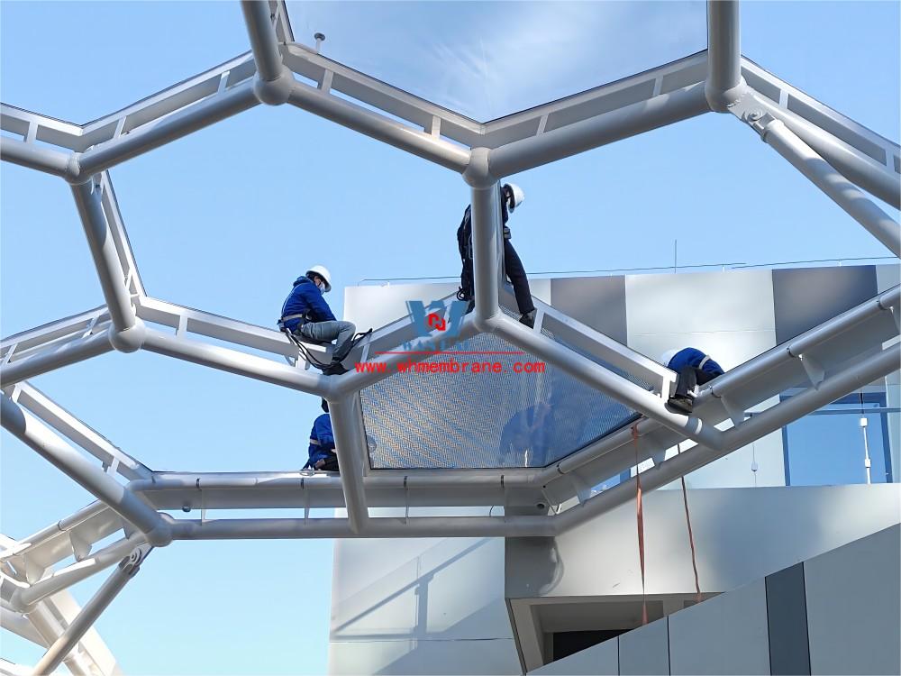 Jiaxing Changli'an Commercial Centre ETFE Tension Structure Membrane Air Cushion Roofing Jiaxing Changli'an Commercial Centre ETFE Tension Structure Membrane Air Cushion Roofing