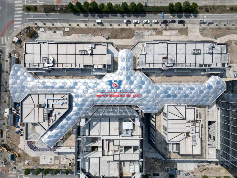 Jiaxing Changli'an Commercial Centre ETFE Tension Structure Membrane Air Cushion Roofing Jiaxing Changli'an Commercial Centre ETFE Tension Structure Membrane Air Cushion Roofing