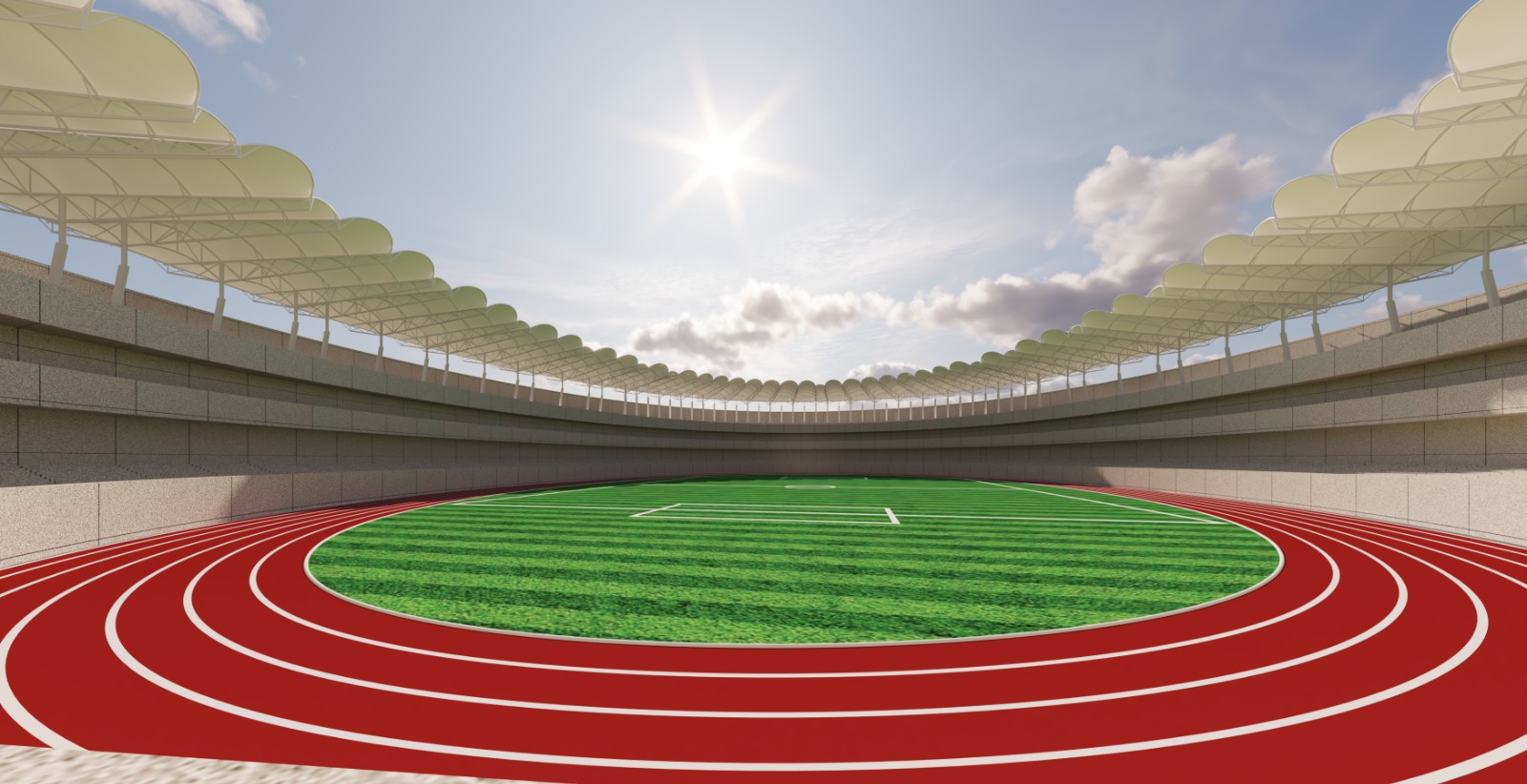 PTFE Textile Roof Tensile for International Football Stadium