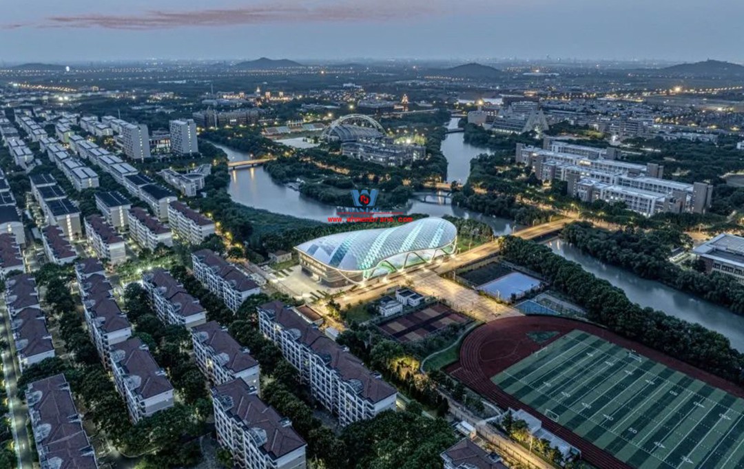Sail shadow | ETFE membrane structure dome on the playground of wind and rain