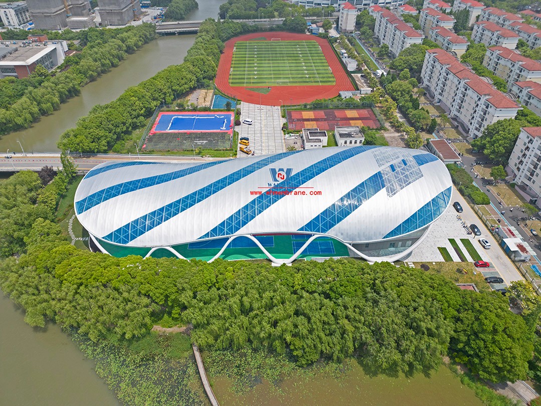 Sail shadow | ETFE membrane structure dome on the playground of wind and rain