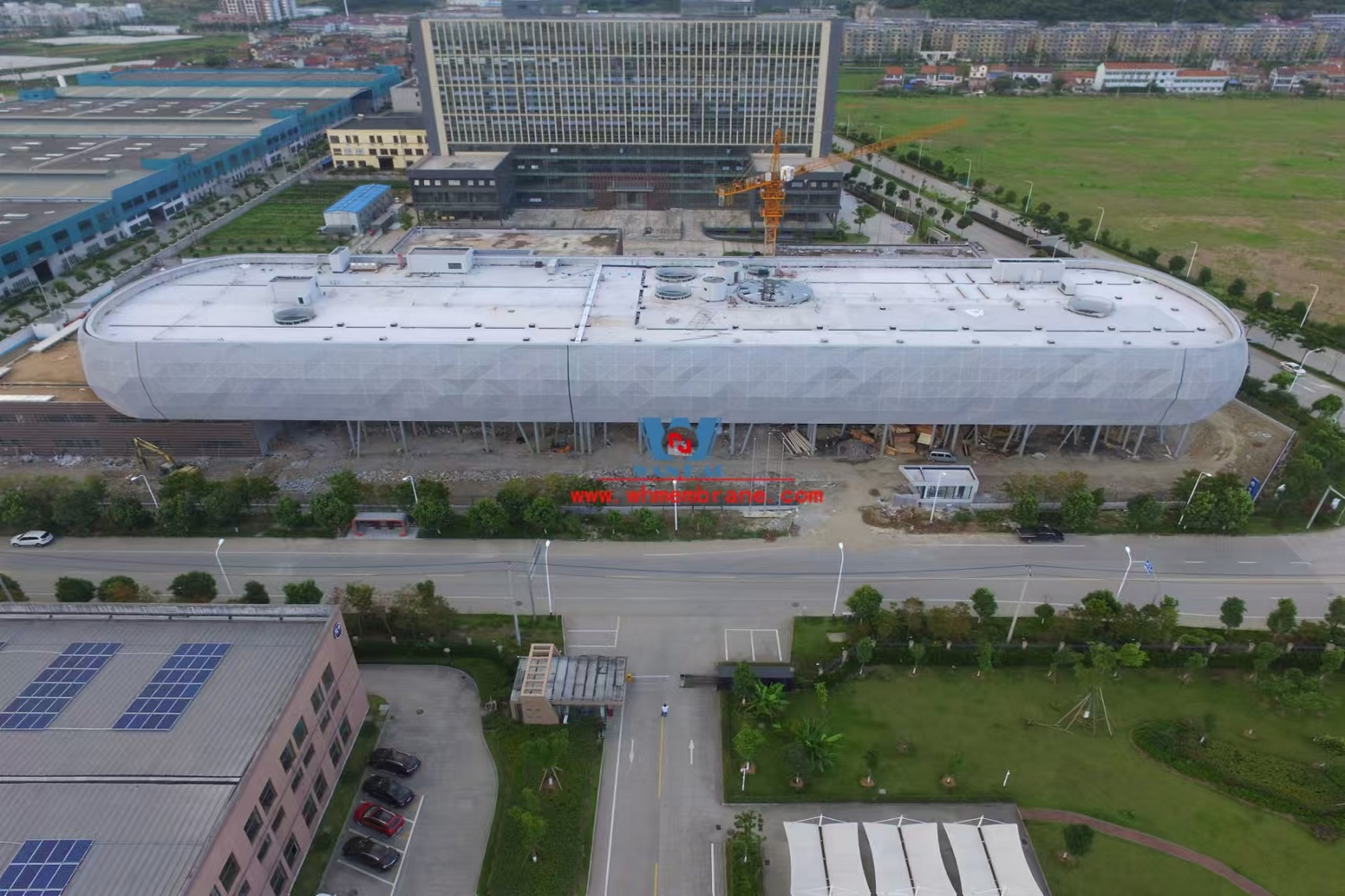 Phase Motor Exhibition Hall PTFE Mesh Facade Membrane Structure Project