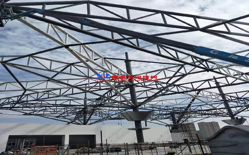 PTFE Tension Structure Membrane Roofing for Liaocheng Joy Town Colorful Xiangyun
