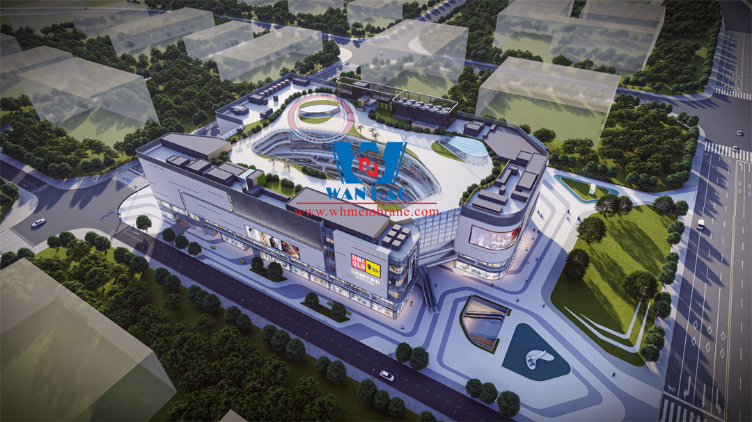 Guangzhou Conghua Fenghuang Xintiandi commercial Street skycurtain project: ETFE PTFE membrane structure to create a smart city