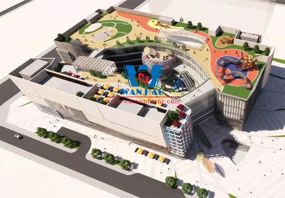 Guangzhou Conghua Fenghuang Xintiandi commercial Street skycurtain project: ETFE PTFE membrane structure to create a smart city