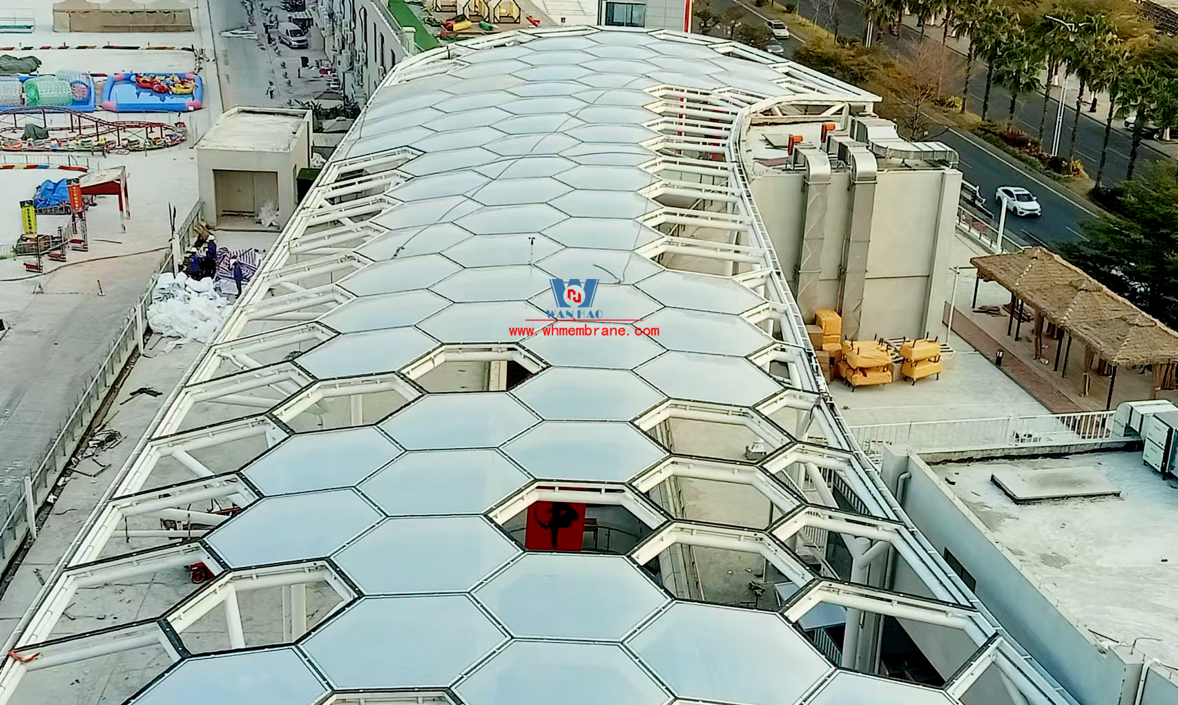 ETFE Steel Structure Membrane Roofing for Guangdong Commercial Street ETFE Steel Structure Membrane Roofing for Guangdong Commercial Street
