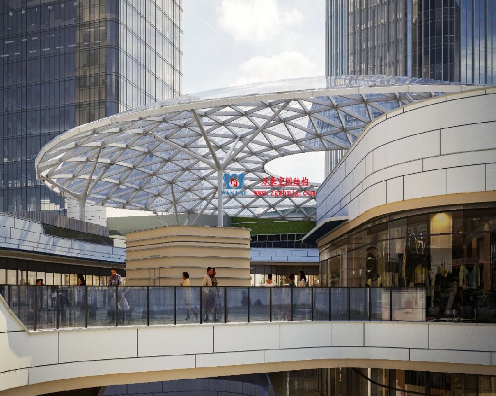 Shaoxing Huafa Financial Vitality City ETFE Membrane Structure Commercial Skylight