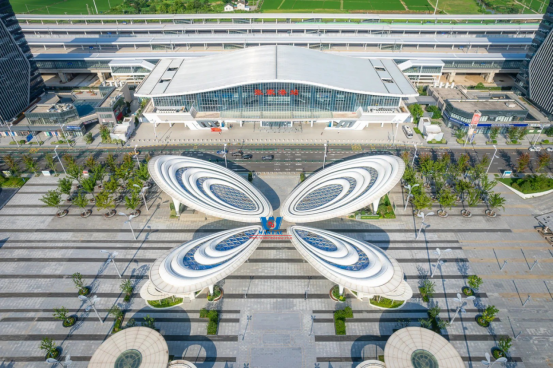 The Butterfly-Shaped Air Membrane Canopy at Zhangjiagang Station