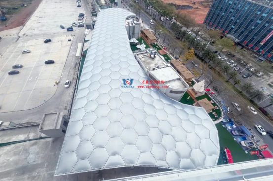 ETFE Air Pillow Membrane Structure Canopy for Maoming Commercial Street ETFE Air Pillow Membrane Structure Canopy for Maoming Commercial Street
