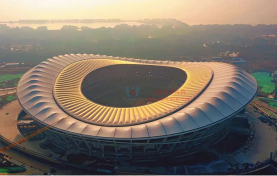 ETFE Cable Membrane Structure Roofing of Wuxi Olympic Sports Center in China