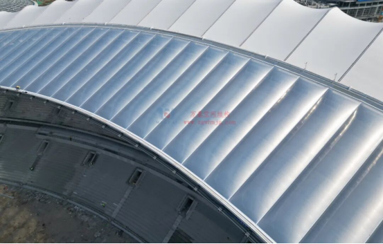 ETFE Cable Membrane Structure Roofing of Wuxi Olympic Sports Center in China