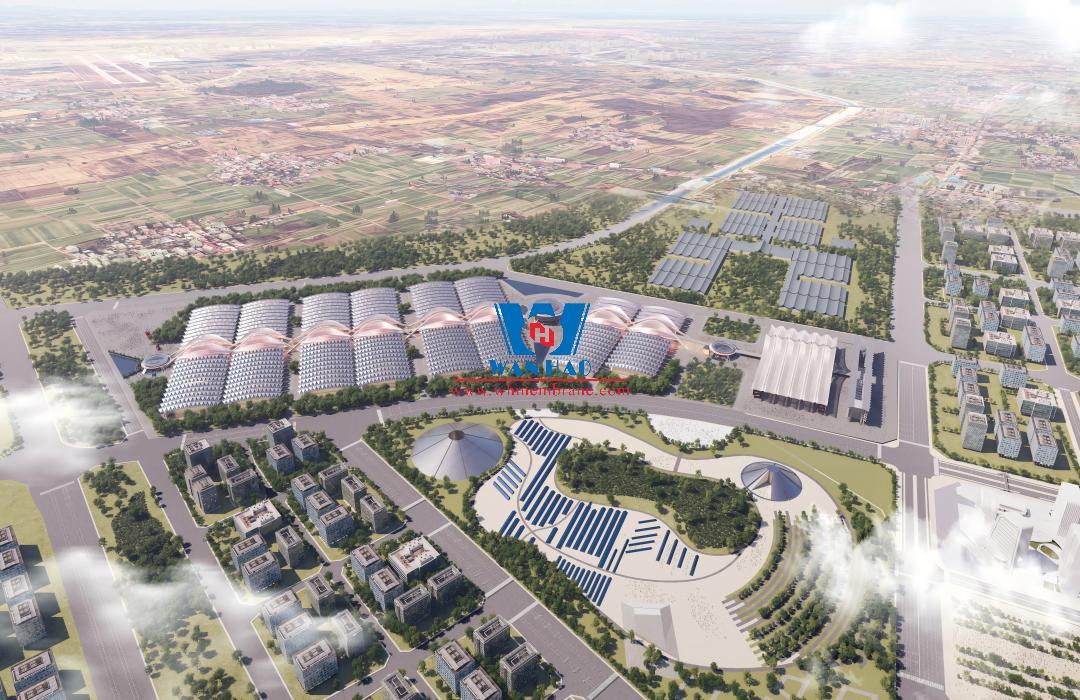 Zhengzhou Zhongyuan High-Speed Rail Port Digital Exhibition and Trade City ETFE PTFE Membrane Structure Project Zhengzhou Zhongyuan High-Speed Rail Port Digital Exhibition and Trade City ETFE PTFE Membrane Structure Project