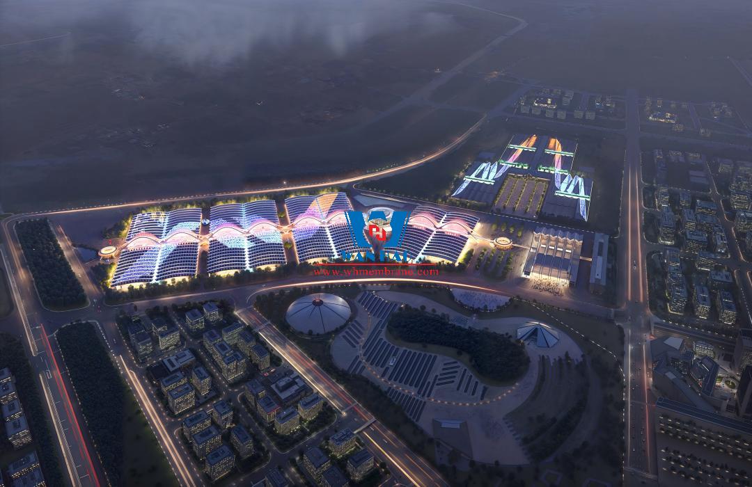 Zhengzhou Zhongyuan High-Speed Rail Port Digital Exhibition and Trade City ETFE PTFE Membrane Structure Project Zhengzhou Zhongyuan High-Speed Rail Port Digital Exhibition and Trade City ETFE PTFE Membrane Structure Project