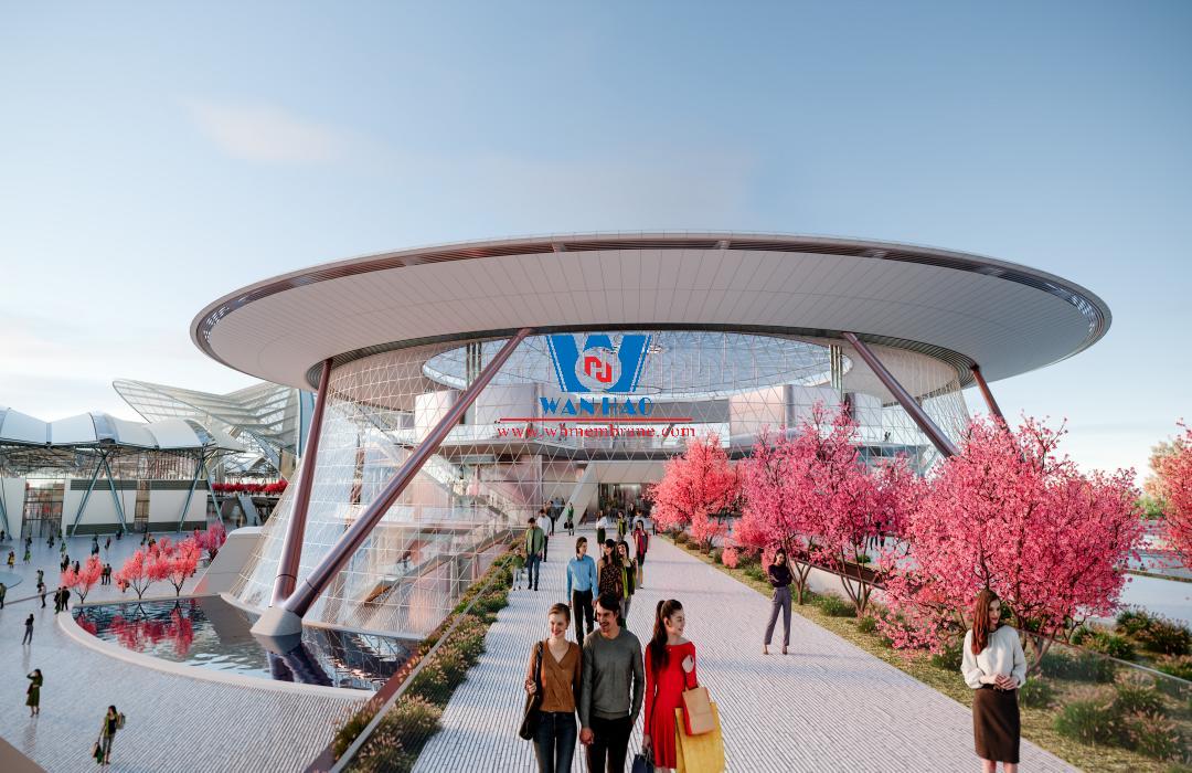 Zhengzhou Zhongyuan High-Speed Rail Port Digital Exhibition and Trade City ETFE PTFE Membrane Structure Project Zhengzhou Zhongyuan High-Speed Rail Port Digital Exhibition and Trade City ETFE PTFE Membrane Structure Project
