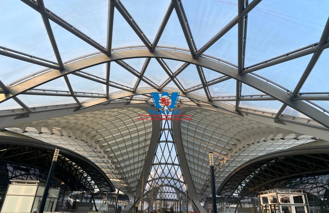 Zhengzhou Zhongyuan High-Speed Rail Port Digital Exhibition and Trade City ETFE PTFE Membrane Structure Project Zhengzhou Zhongyuan High-Speed Rail Port Digital Exhibition and Trade City ETFE PTFE Membrane Structure Project