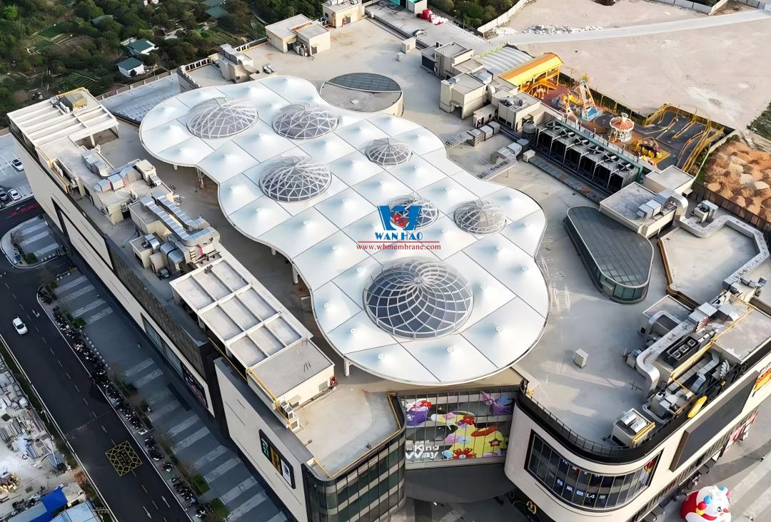 Guangzhou Conghua Phoenix New World Commercial Building ETFE PTFE Membrane Structure Project Guangzhou Conghua Phoenix New World Commercial Building ETFE PTFE Membrane Structure Project