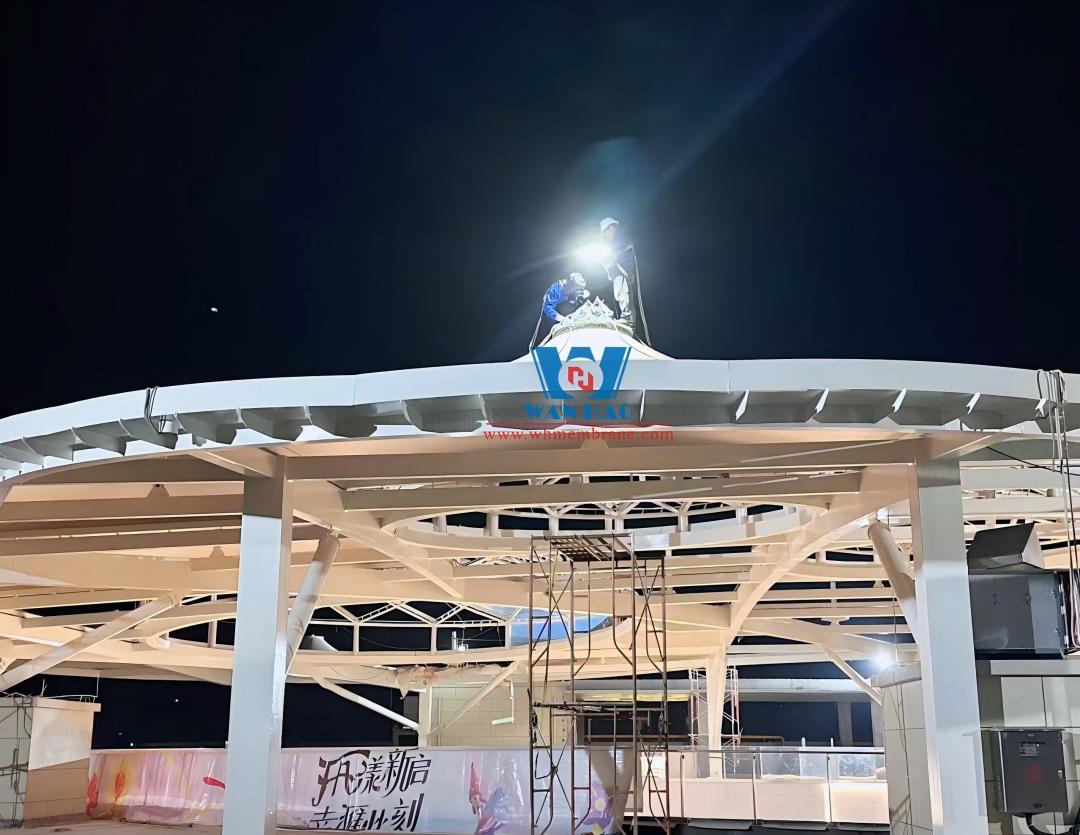Guangzhou Conghua Phoenix New World Commercial Building ETFE PTFE Membrane Structure Project Guangzhou Conghua Phoenix New World Commercial Building ETFE PTFE Membrane Structure Project