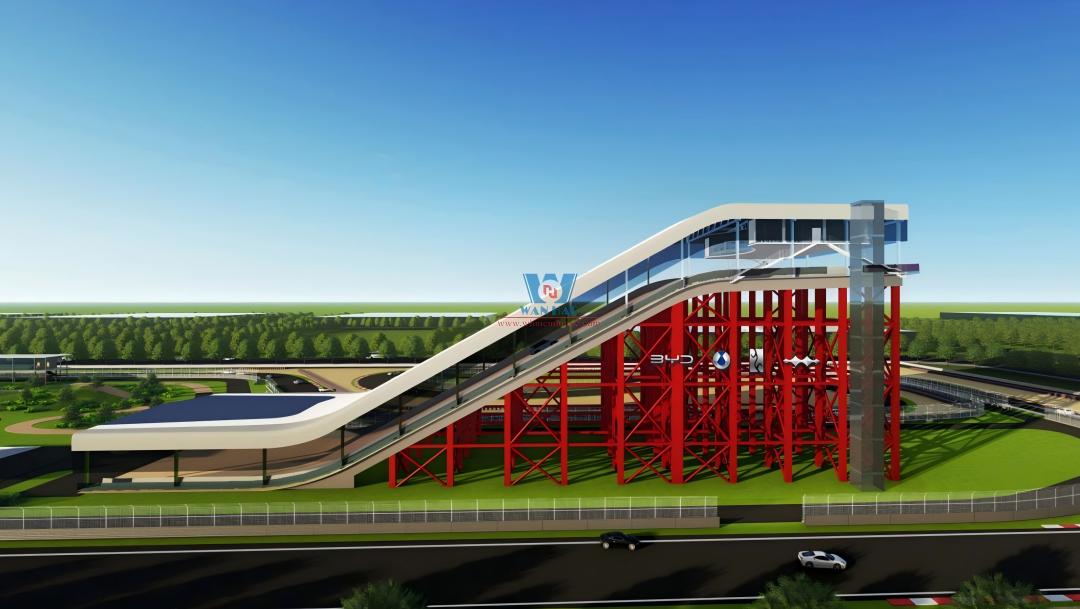 BYD Shaoxing Shengzhou Racing Track Dry Sand Dune Viewing Platform PTFE Membrane Structure BYD Shaoxing Shengzhou Racing Track Dry Sand Dune Viewing Platform PTFE Membrane Structure