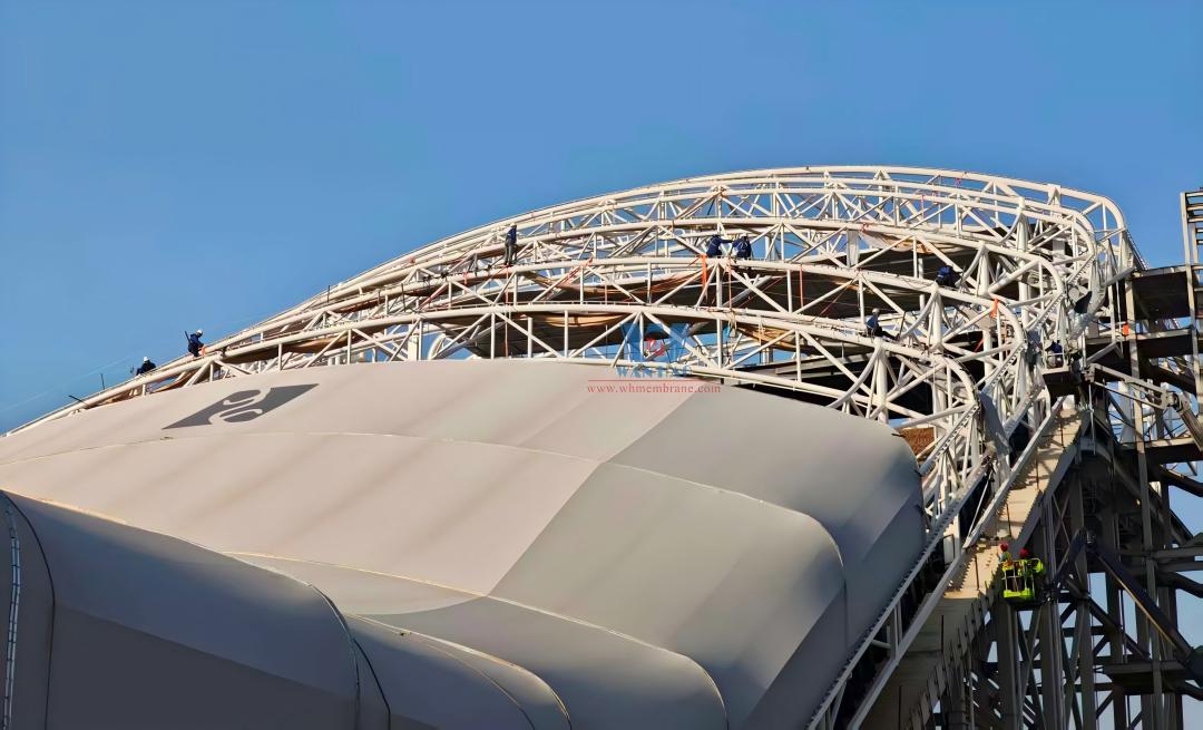 BYD Shaoxing Shengzhou Racing Track Dry Sand Dune Viewing Platform PTFE Membrane Structure BYD Shaoxing Shengzhou Racing Track Dry Sand Dune Viewing Platform PTFE Membrane Structure