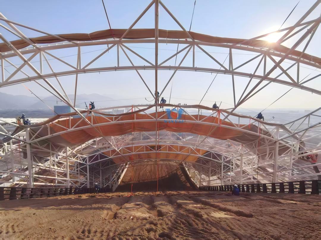 BYD Shaoxing Shengzhou Racing Track Dry Sand Dune Viewing Platform PTFE Membrane Structure BYD Shaoxing Shengzhou Racing Track Dry Sand Dune Viewing Platform PTFE Membrane Structure