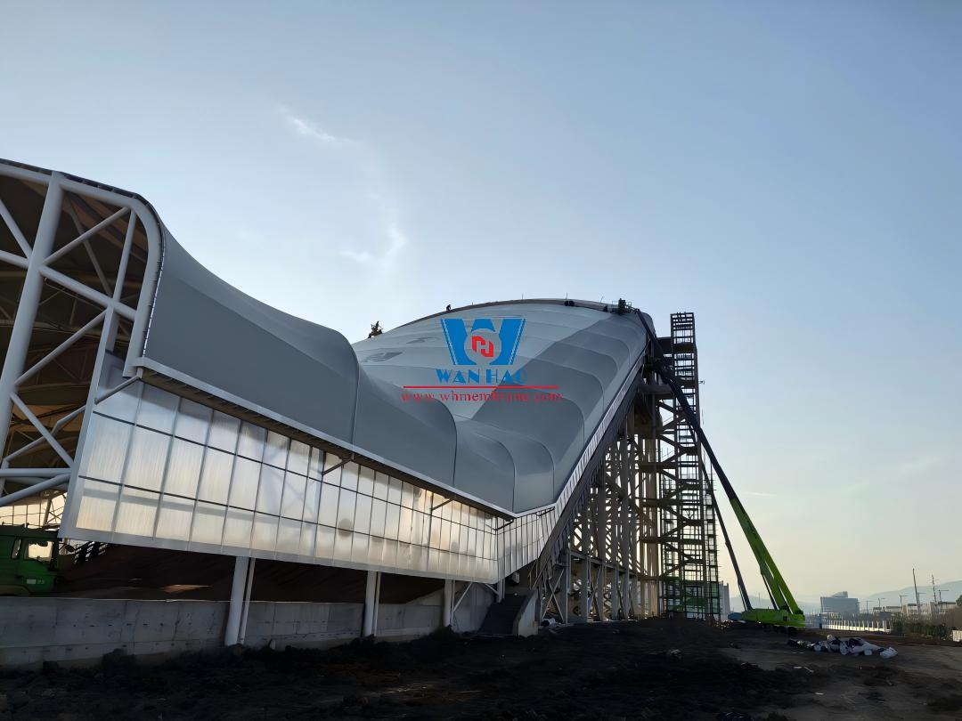 BYD Shaoxing Shengzhou Racing Track Dry Sand Dune Viewing Platform PTFE Membrane Structure BYD Shaoxing Shengzhou Racing Track Dry Sand Dune Viewing Platform PTFE Membrane Structure