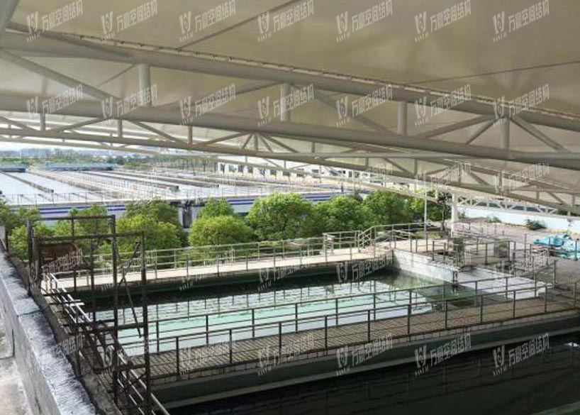 مشروع الهيكل الغشائي لخزان مياه الصرف في محطة مياه سيشي