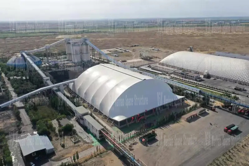 Inner Mongolia Energy Changcheng No.5 coal preparation plant steel framework membrane shed construction project completed