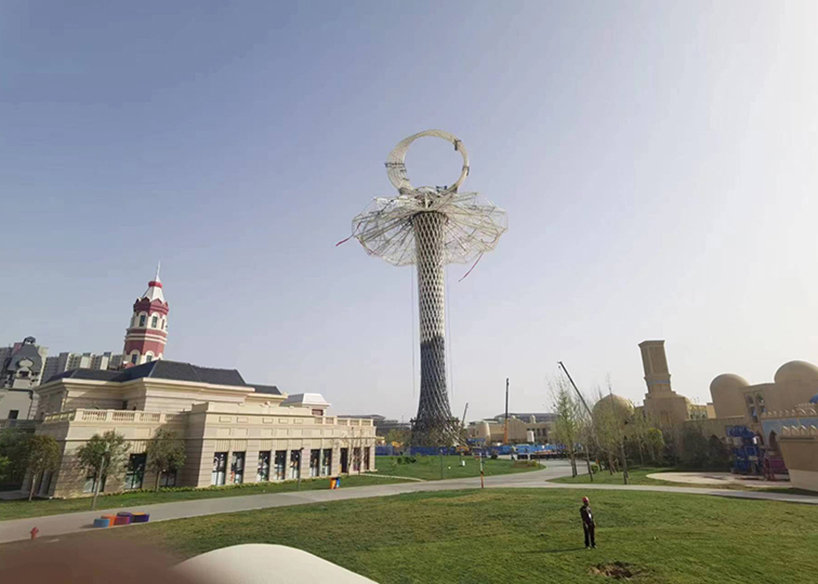 مشروع الهيكل الفولاذي لبرج طريق الحرير الأول في شيآن