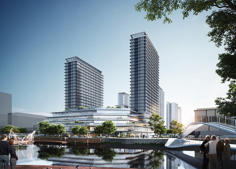 مظلة ذات هيكل فولاذي لمشروع تطوير المخطط العقاري تشانغشو في مقاطعة آنجي.