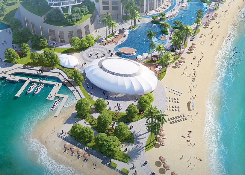 مشروع هيكل فيلم الصلب للقاعة متعددة الوظائف في فندق على الواجهة البحرية