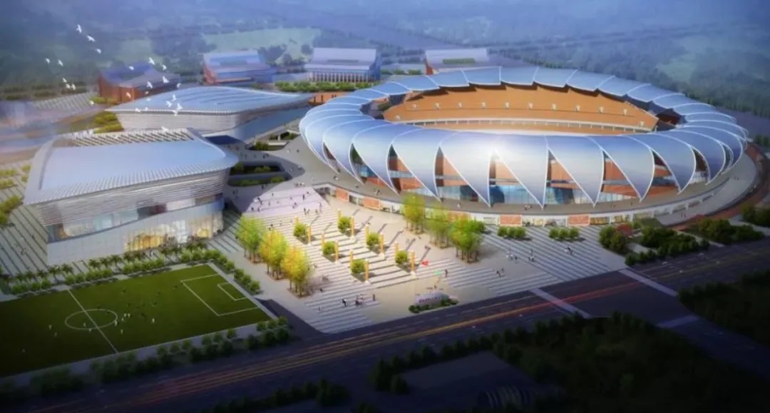 Ruili International Cultural and Sports Center is under intense construction, and the 