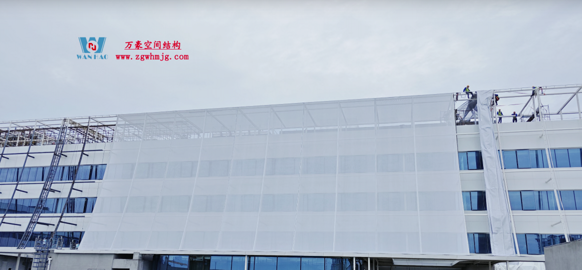 The facade of the fifth generation hospital in the north of Deyang City People's Hospital is PTFE membrane structure curtain wall