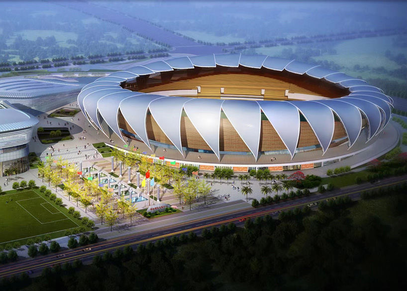 مشروع بناء مركز الرياضات والأنشطة الرياضية الدولي في رويلي Ruili، هيكل قناع منزل الاستاد